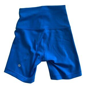 LULULEMON Align Poolside Blue 6” High-Rise Biker Shorts Womens Size 2